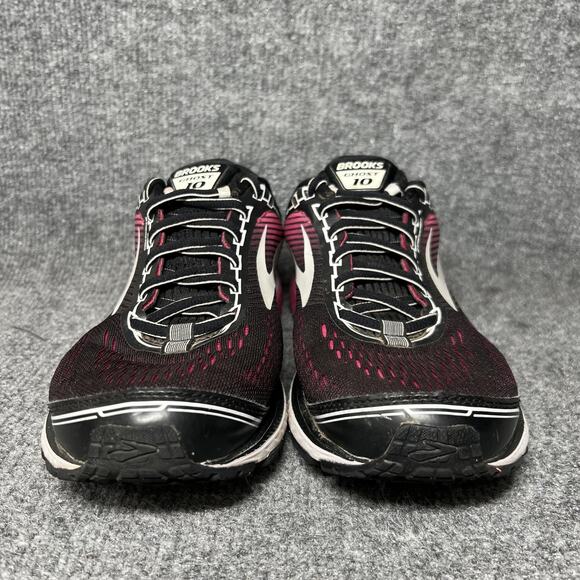Brooks Ghost 10 Running Shoes Womens Size 9 Wide D Black Pink Sneakers 120246 - Picture 2 of 9